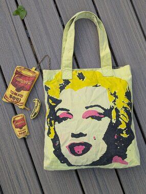 Vintage Marilyn Monroe shopping Tote Bag by Tennis w/ Tomato Soup Change Purse